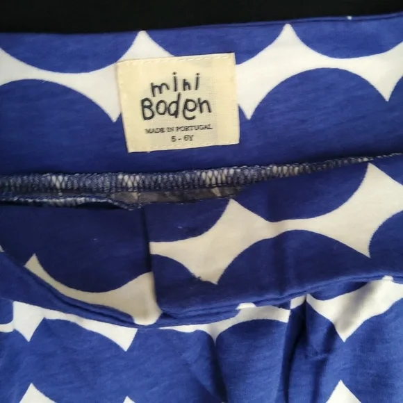 MINI BODEN💥Nwot💥Blue & White Circle Summer top/dress - Picture 3 of 4